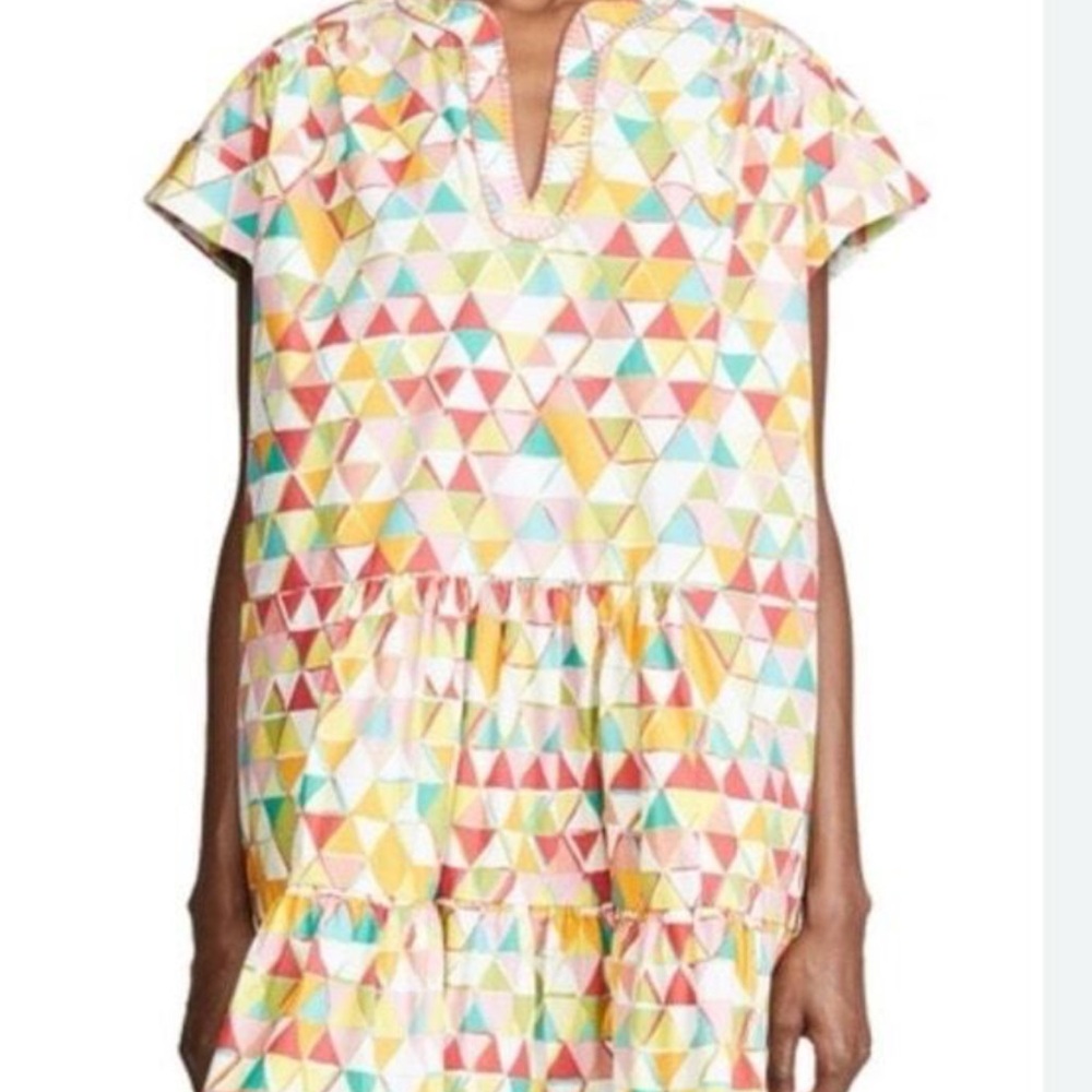 SALONI Multicolor Triangle Print Mini Dress